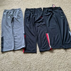 (3) pair Under Armour youth large sweat pants
